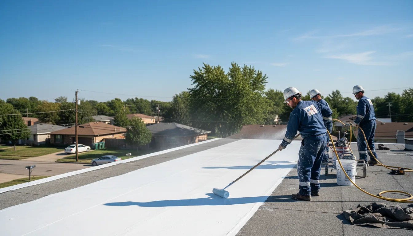Commercial roof coating in Evergreen, LA near me